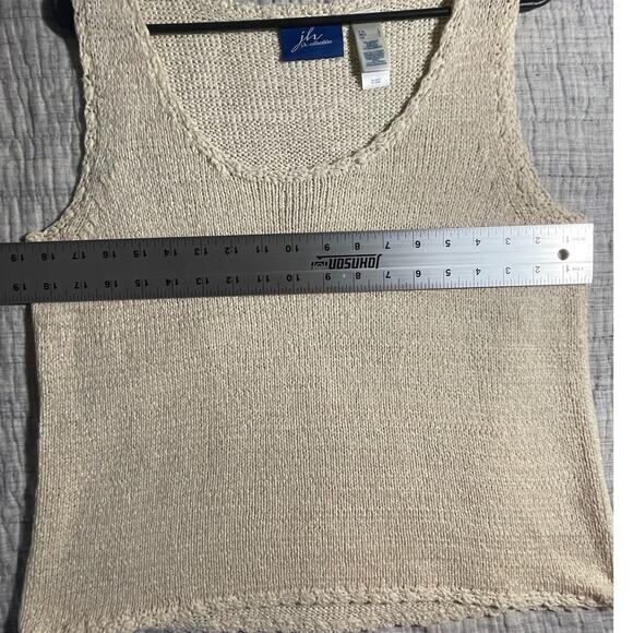 J.H. Collectibles Knit Tank Top - Women's Sz L - Blouse Cream Ivory - Thick -EUC - Picture 6 of 6